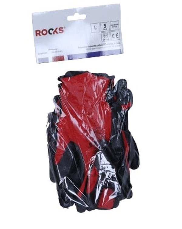 Gloves Gloves polyester-nitrile, 9/L, 5 pairs  Art. OK090011