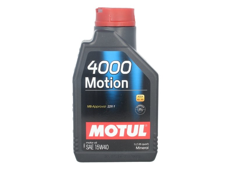 Motor oils Motor oil MOTUL 4000 MOTION 15W-40 A3/B4 1L  Art. 102815