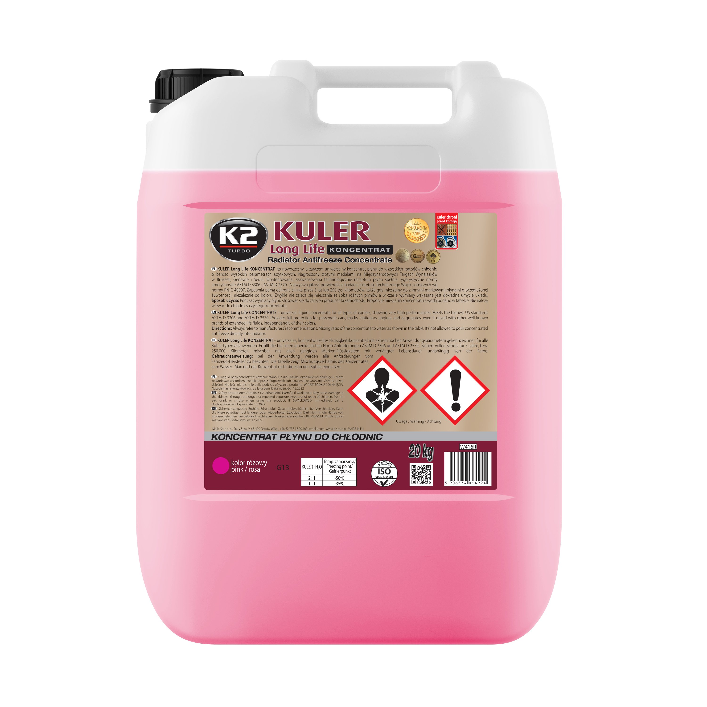 Coolants Coolant Pink G12 23L  Art. K2W416R