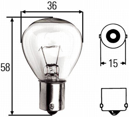 Bulbs Bulb, beacon U, BA15S, 12 V, 45W (U)  Art. 8GA002074121