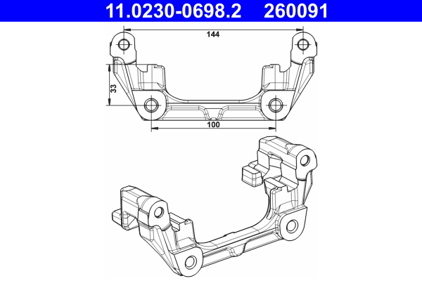 Bracket, brake caliper (Ate)  Art. 11023006982