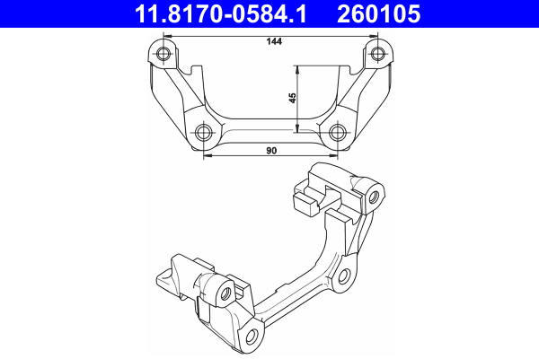 Bracket, brake caliper (Ate)  Art. 11817005841