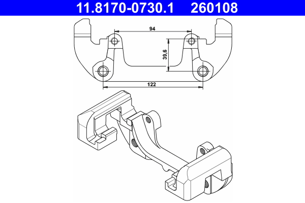 Bracket, brake caliper (Ate)  Art. 11817007301