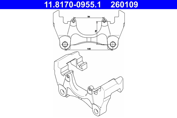 Bracket, brake caliper (Ate)  Art. 11817009551