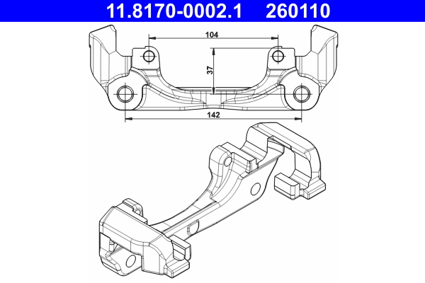 Bracket, brake caliper  Art. 11817000021