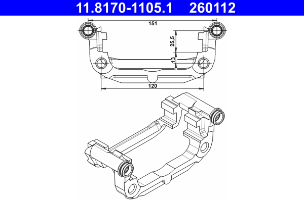 Bracket, brake caliper  Art. 11817011051