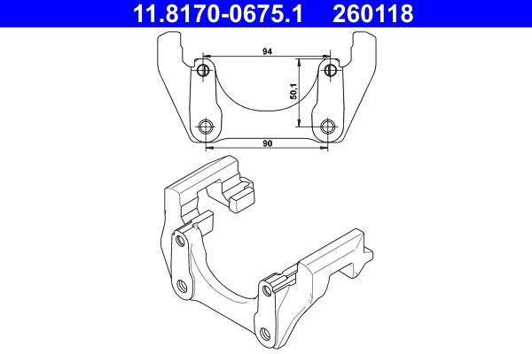 Bracket, Brake caliper rear axle (Front axle)  Art. 11817006751