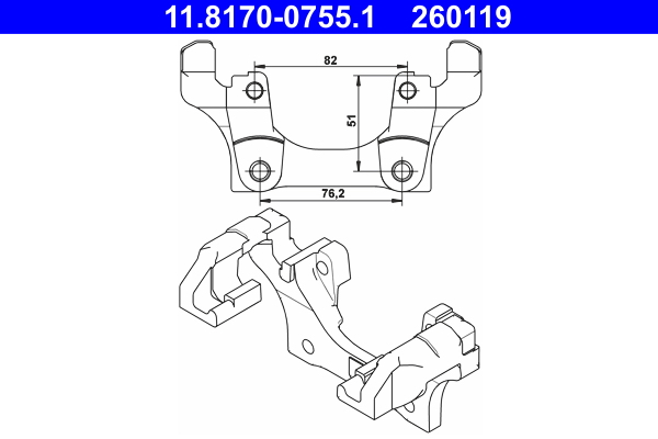 Bracket, brake caliper  Art. 11817007551