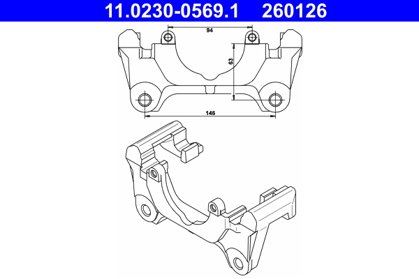 Bracket, brake caliper  Art. 11023005691