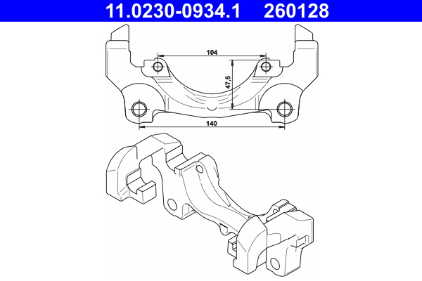 Bracket, brake caliper (Front axle)  Art. 11023009341