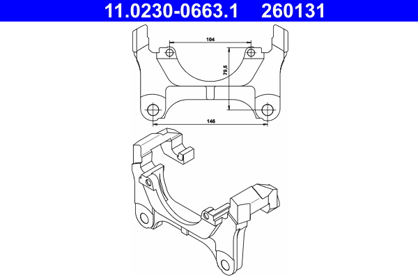 Bracket, brake caliper  Art. 11023006631