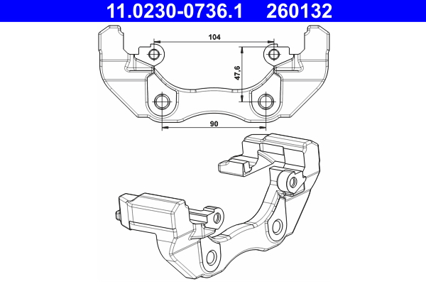 Bracket, brake caliper  Art. 11023007361