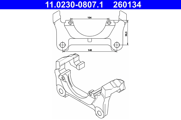 Bracket, brake caliper  Art. 11023008071