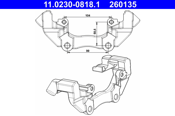 Bracket, brake caliper (Double cloth)  Art. 11023008181