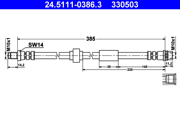 Brake Hose (Rear axle)  Art. 24511103863