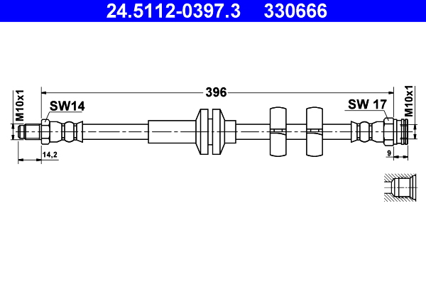 Brake Hose (Front axle)  Art. 24511203973