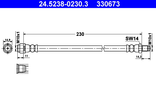 Brake Hose (Rear axle)  Art. 24523802303