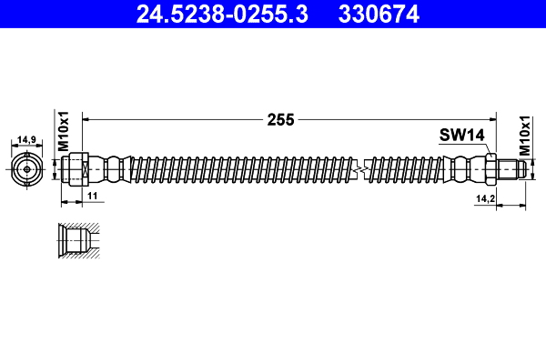 Brake Hose (Rear axle)  Art. 24523802553