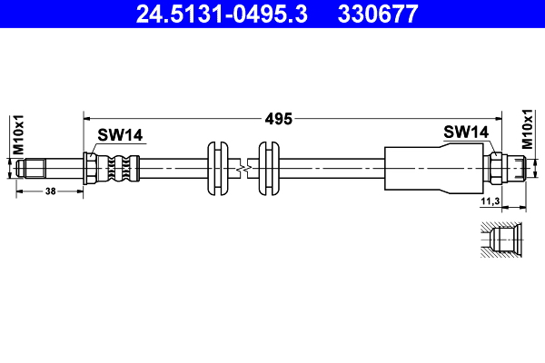 Brake Hose (Front axle)  Art. 24513104953