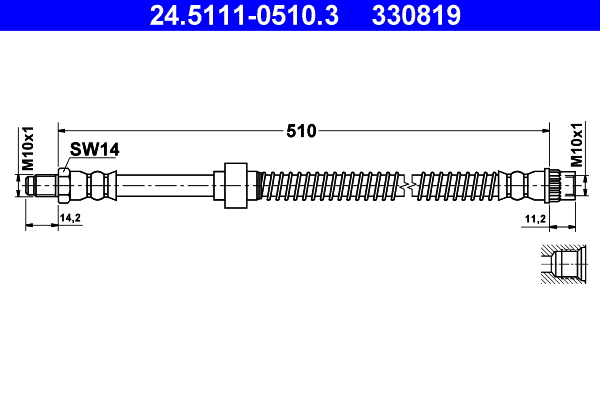 Brake Hose (Front axle)  Art. 24511105103