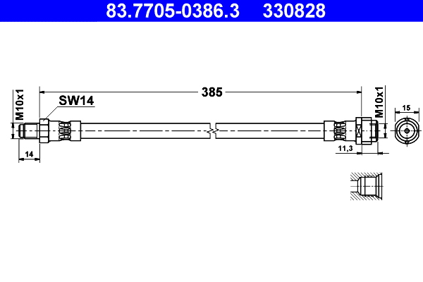 Brake Hose (Front axle)  Art. 83770503863