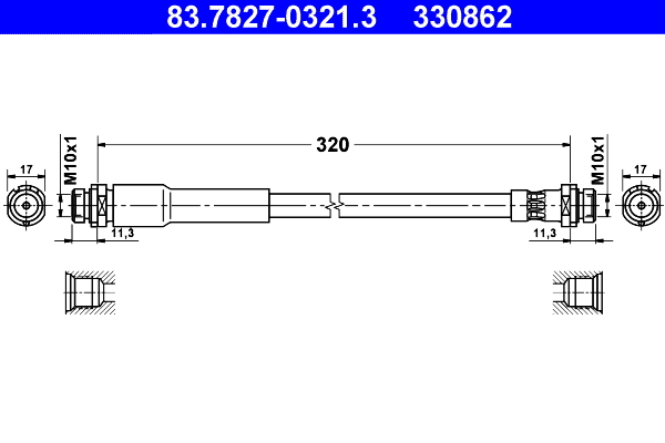 Brake Hose (Rear axle)  Art. 83782703213