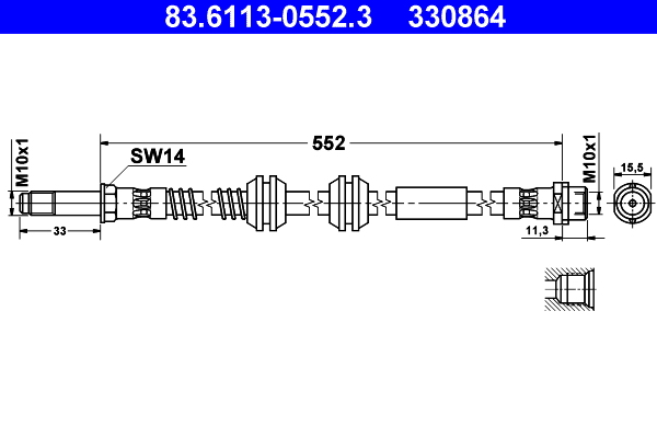 Brake Hose (Front axle)  Art. 83611305523