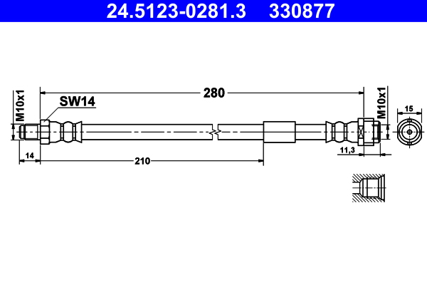 Brake Hose (Rear axle)  Art. 24512302813