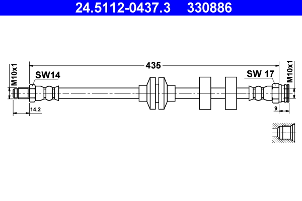 Brake Hose (Front axle)  Art. 24511204373