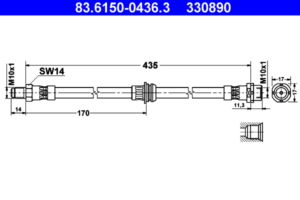 Brake Hose (Double cloth)  Art. 83615004363