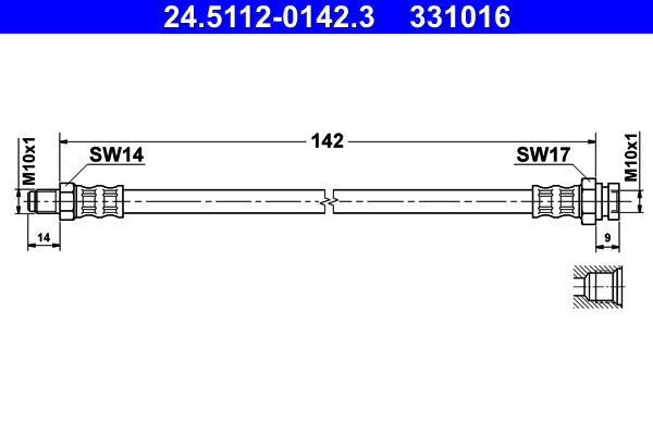 Brake Hose (Rear axle)  Art. 24511201423