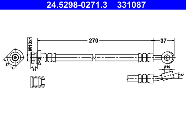 Brake Hose (Rear axle, right)  Art. 24529802713