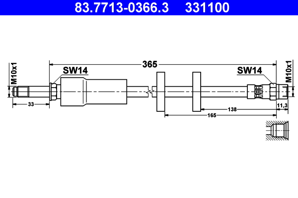 Brake Hose (Front axle, left)  Art. 83771303663