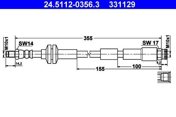 Brake Hose (Front axle)  Art. 24511203563