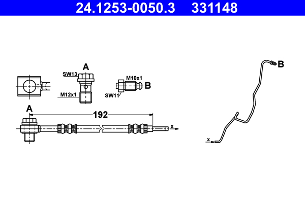 Brake Hose (Rear axle, left)  Art. 24125300503