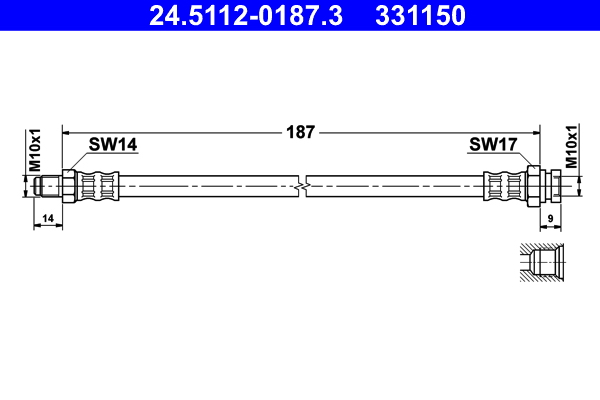 Brake Hose (Rear axle)  Art. 24511201873