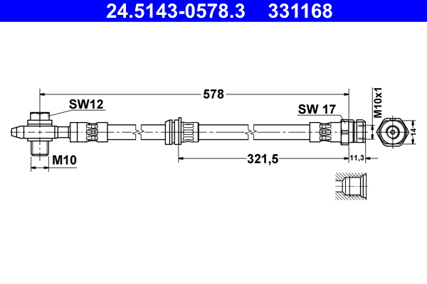 Brake Hose (Front axle)  Art. 24514305783