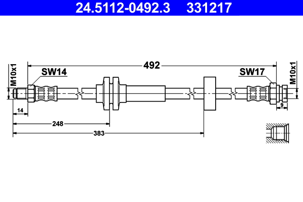 Brake Hose (Front axle)  Art. 24511204923