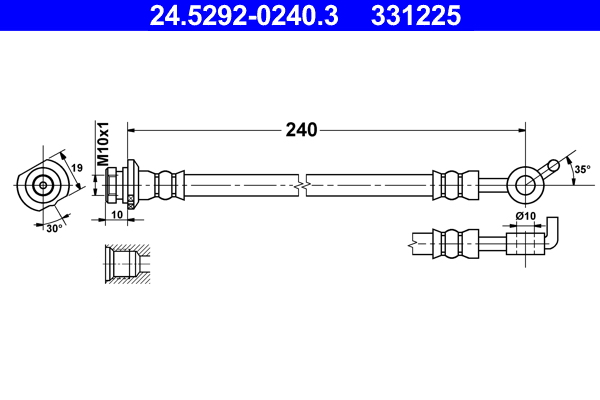 Brake Hose (Rear axle, Outer)  Art. 24529202403