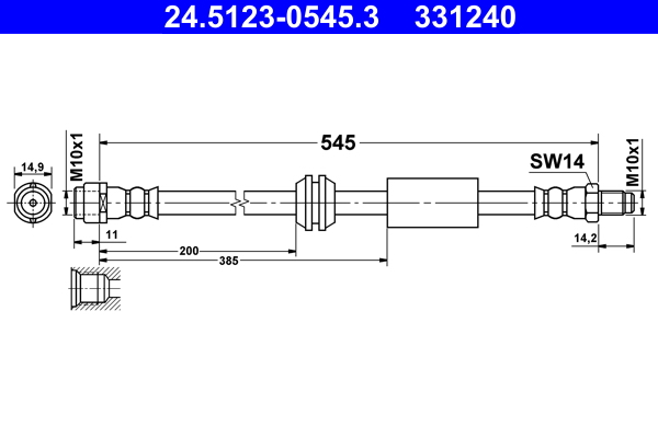 Brake Hose (Front axle)  Art. 24512305453