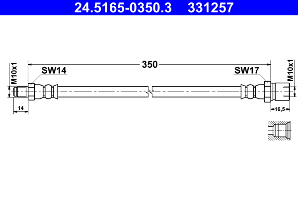 Brake Hose (Front axle)  Art. 24516503503