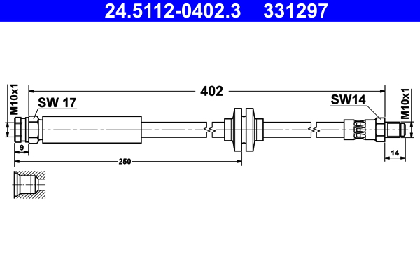 Brake Hose (Front axle)  Art. 24511204023