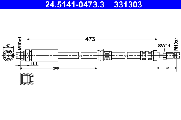 Brake Hose (Front axle)  Art. 24514104733