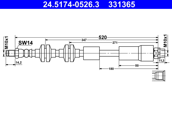 Brake Hose (Front axle)  Art. 24517405263