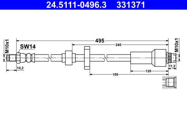 Brake Hose (Front axle)  Art. 24511104963