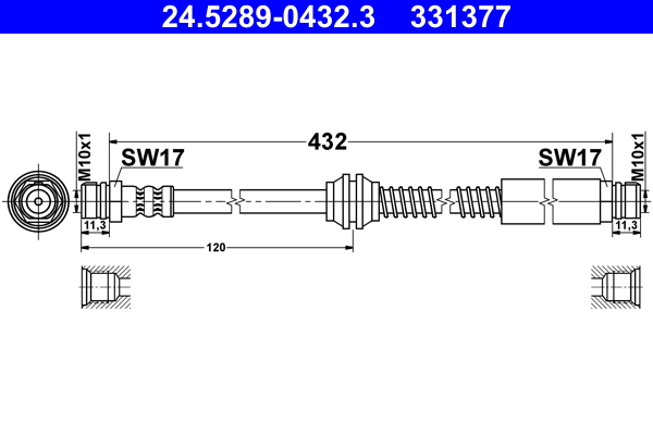 Brake Hose (Front axle)  Art. 24528904323