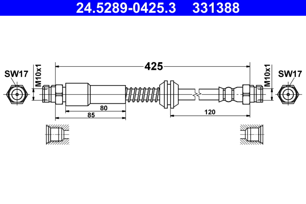 Brake Hose (Rear axle)  Art. 24528904253