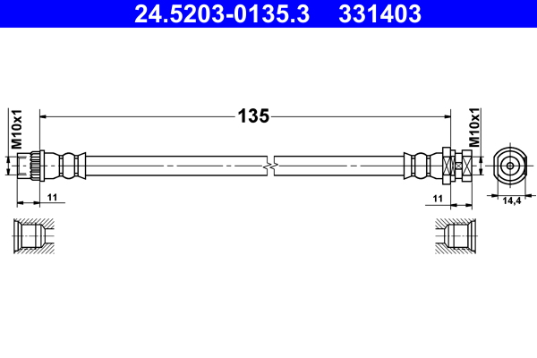 Brake Hose (205)  Art. 24520301353