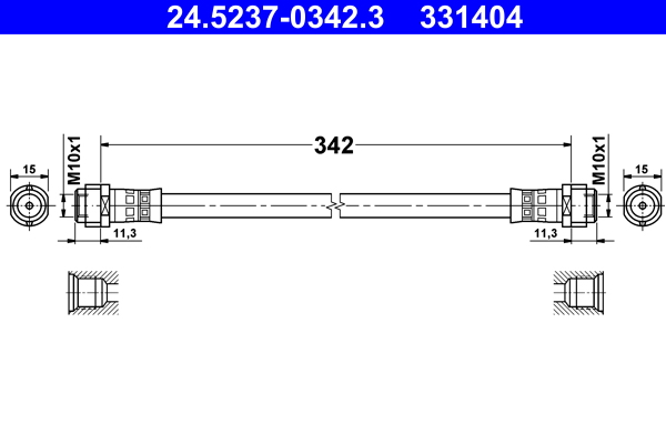 Brake Hose (Rear axle)  Art. 24523703423