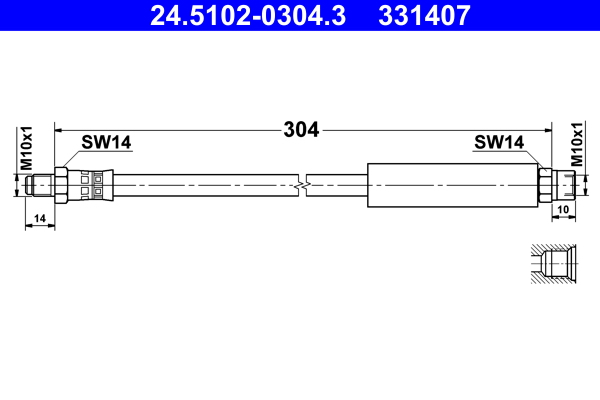 Brake Hose (Front axle)  Art. 24510203043